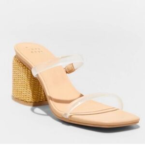 New A New Day Clear Strappy Slip-on Heel